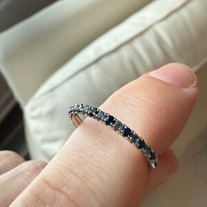 Sapphire and topaz ring